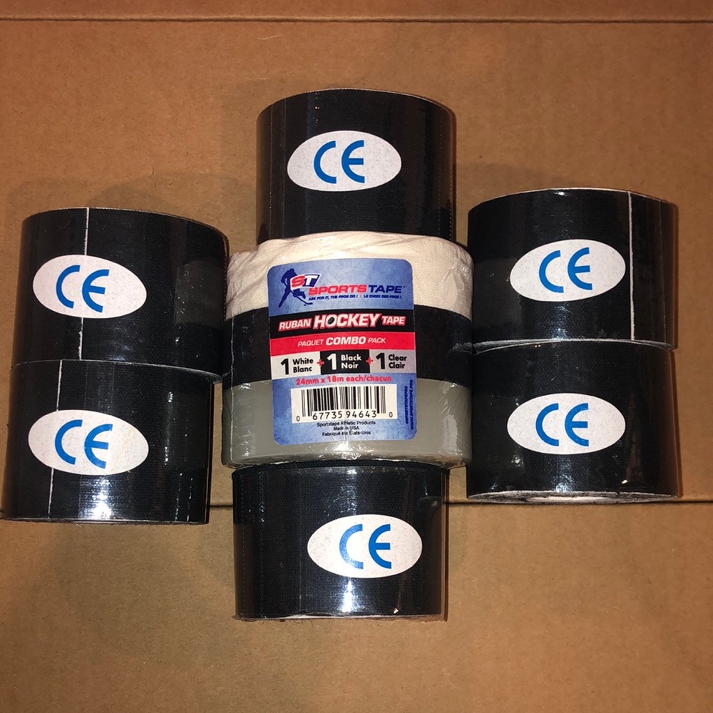 NWT set of 6 CE Athletic Tape and Ruban Hockey Tape Combo Pack by Sports Tape